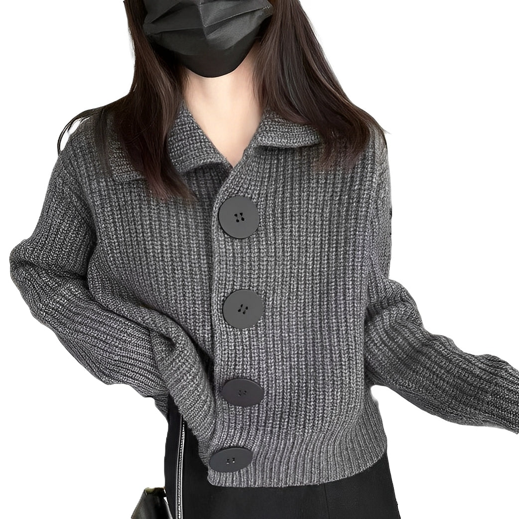 Alexus - Lockere Damen-Strickjacke mit Knöpfen