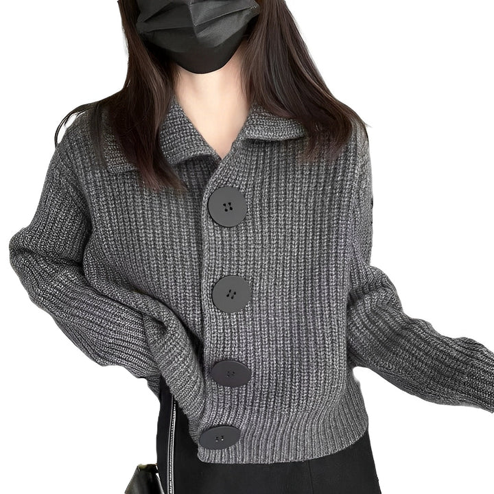 Alexus - Lockere Damen-Strickjacke mit Knöpfen