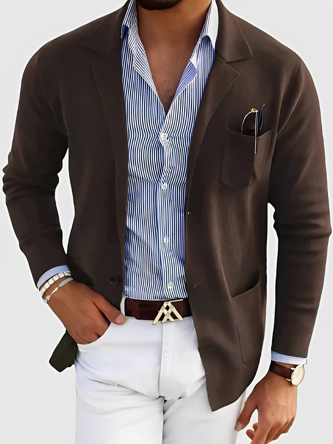Darrin - Bequeme Herren-Strickjacke mit Taschen