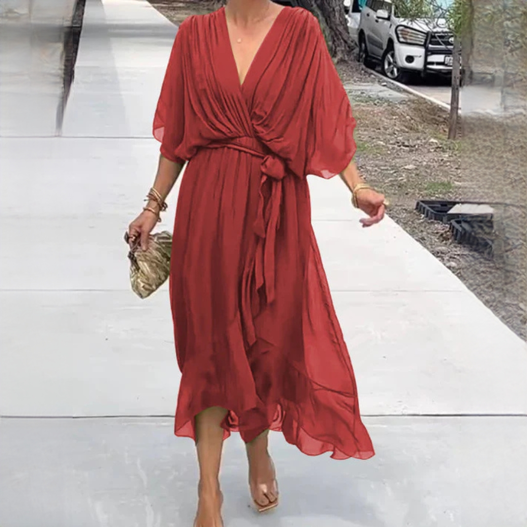 Demara - Elegantes Kleid mit V-Ausschnitt für Frauen