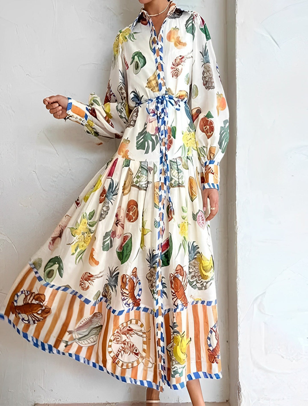 Gemma - Buntes langes Frauen-Maxikleid