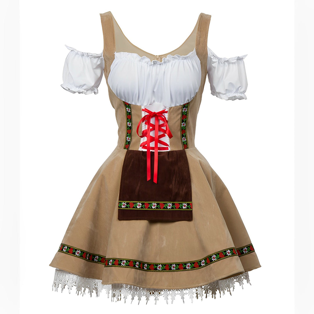Adella - Schickes Oktoberfest-Dirndl kurzes Kleid für Damen