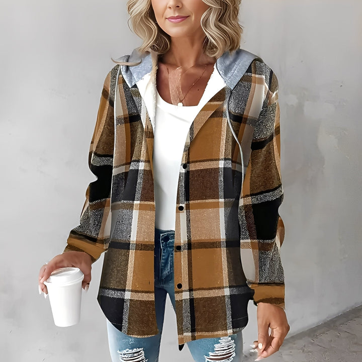 Martina - Komfortable Wolljacke mit Kapuze für Damen