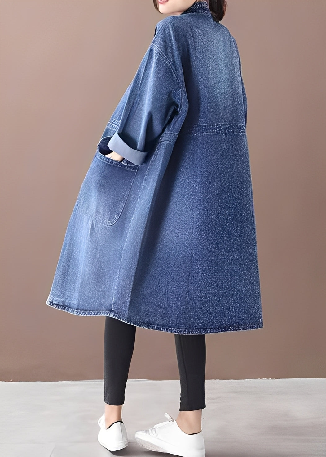 Jacinda - Damen-Jeansjacke im lockeren Stil mit Stehkragen