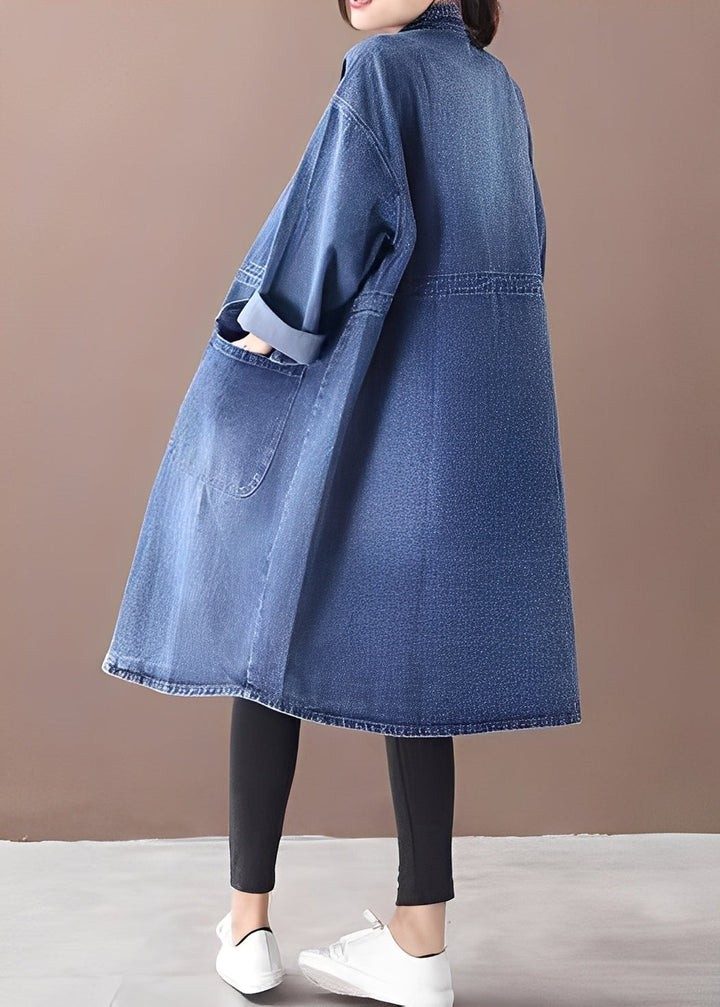 Jacinda - Damen-Jeansjacke im lockeren Stil mit Stehkragen