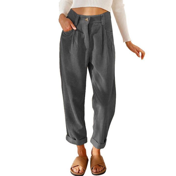 Chelsie - Bequeme Damen-Cordhose mit hohem Bund