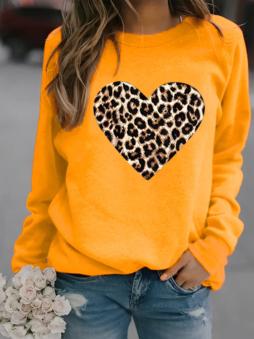 Daniella - Bequemer Damenpullover mit Herzmotiv