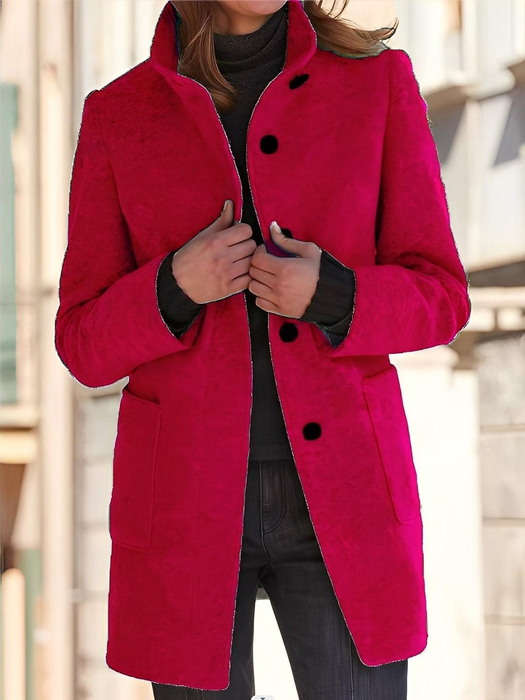 Michele - Damenmantel aus winddichter Wolle