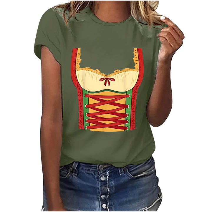 Hazel - Lockeres Oktoberfest-Shirt mit Aufdruck für Damen