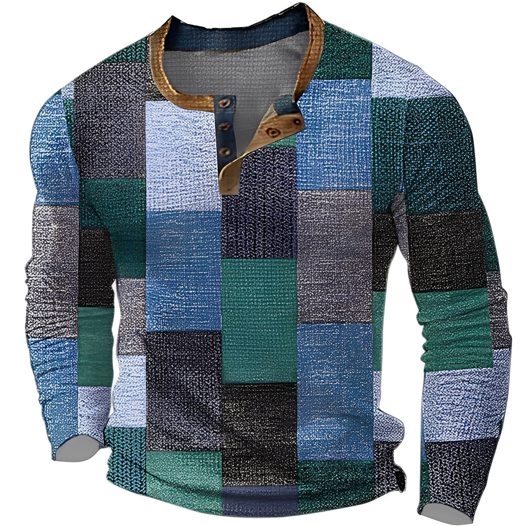 Brennan - Lässiges, bedrucktes Herren-Langarmshirt