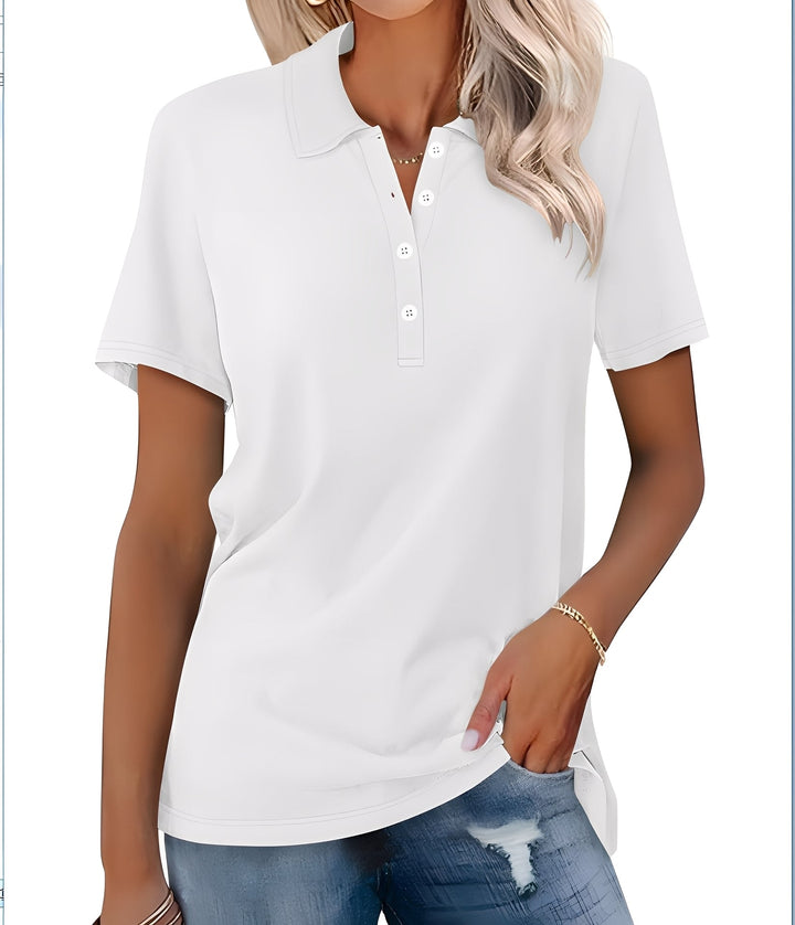 Glenna - Angenehmes, eng anliegendes Kurzarm-Poloshirt für Damen