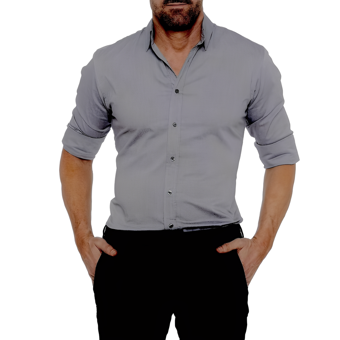 Andrew - Lässiges, offizielles, knitterfreies Herrenhemd