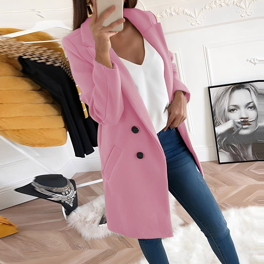 Tiffani - Eleganter langer Damen-Wollmantel