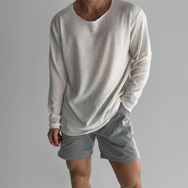 Carter - Bequemes langärmeliges Herren-Strickshirt