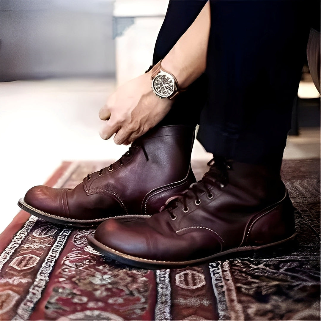Garrick - Strapazierfähige Vintage-Lederstiefel für Herren