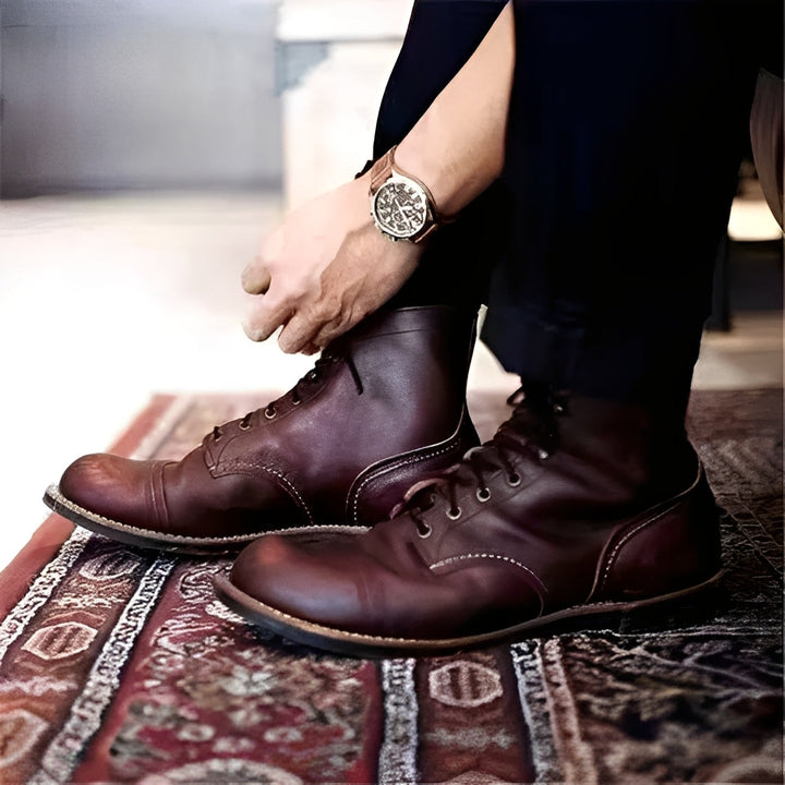 Jaydon - Klassische Lederstiefel für Herren mit runder Spitze