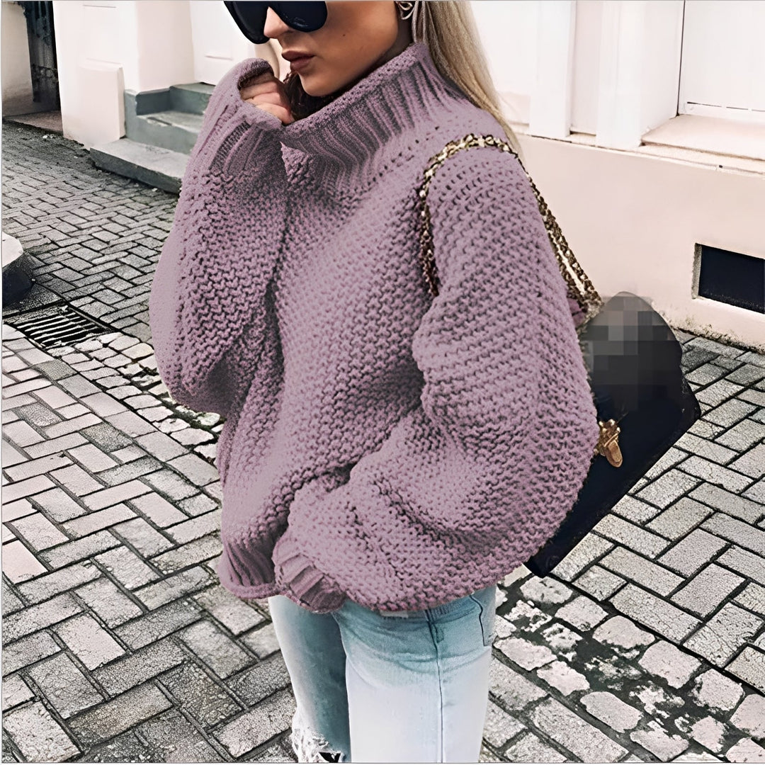 Paulina - Gemütlicher Rollkragenpullover aus dickem Strick für Damen