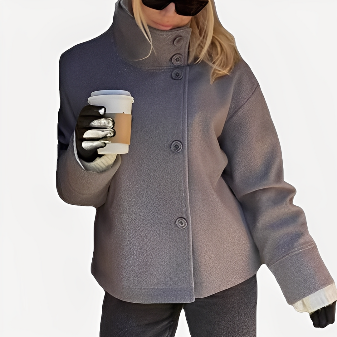 Carolyn - Elegante, einreihige Damenjacke aus Wolle