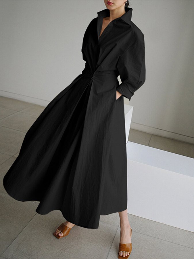 Mejie - Klassisches Hemdkleid mit Knöpfen
