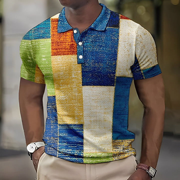 Reginald - Stilvolles buntes Poloshirt für Herren