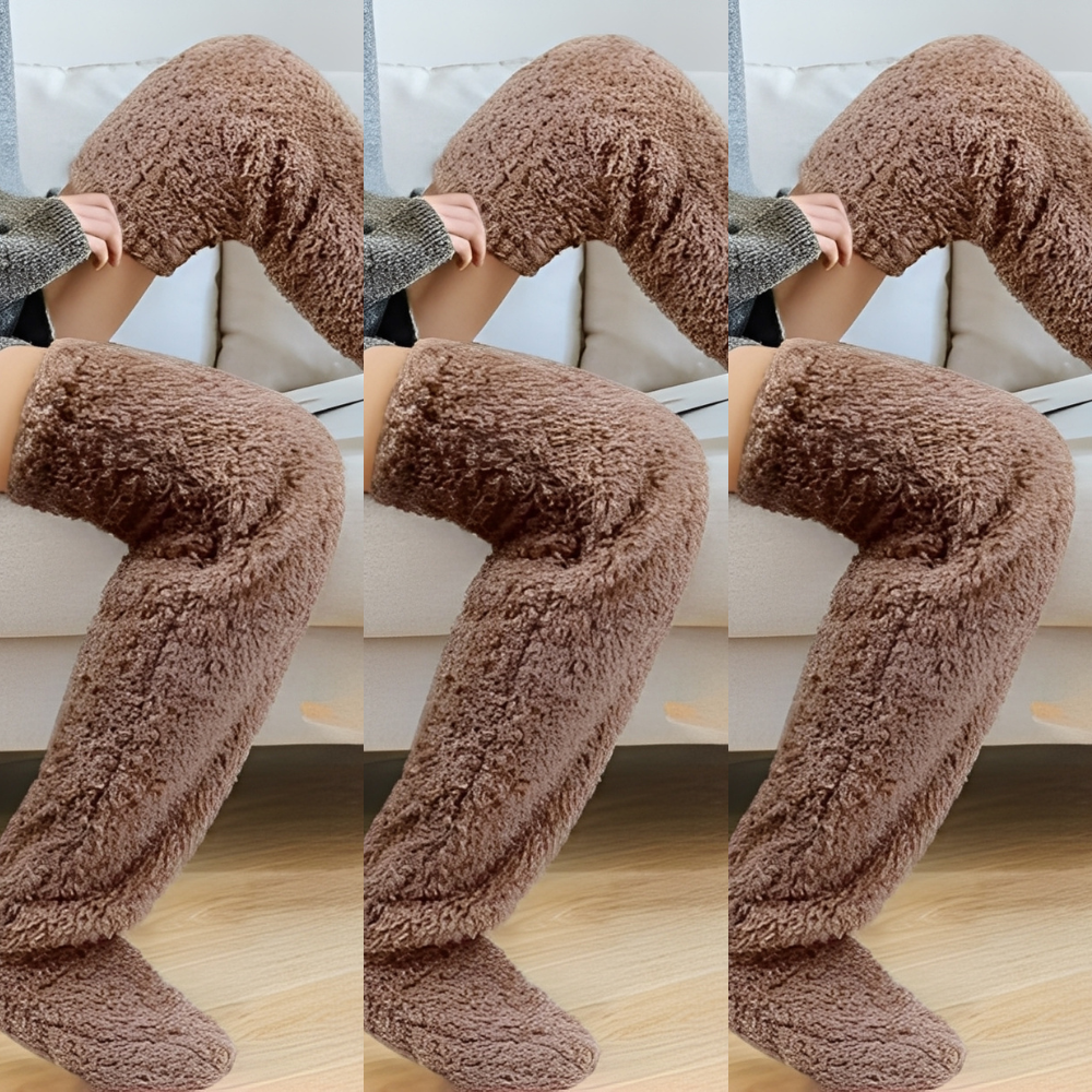 Camellia - Warme, überkniehohe Wintersocken für Damen