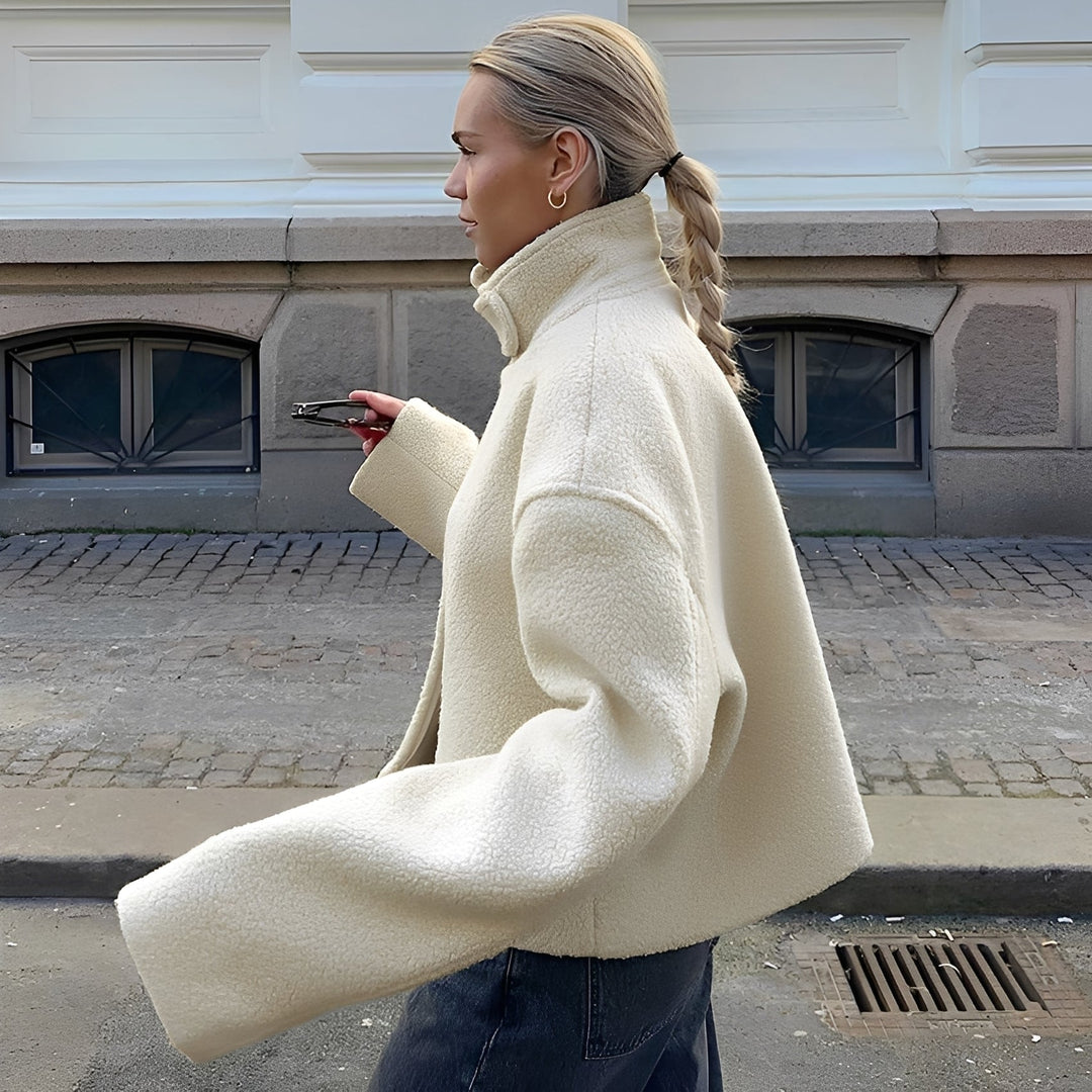 Shania - Modischer, weiter Oversize-Fleece-Mantel für Damen