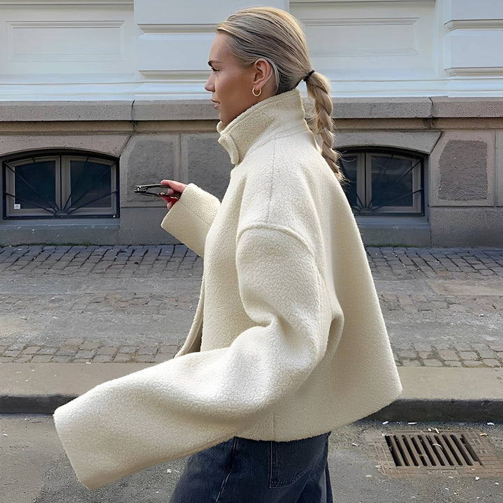 Shania - Modischer, weiter Oversize-Fleece-Mantel für Damen