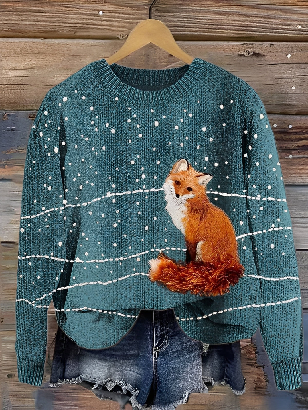 Tawnee - Warmer Wollpulli mit Print für Damen