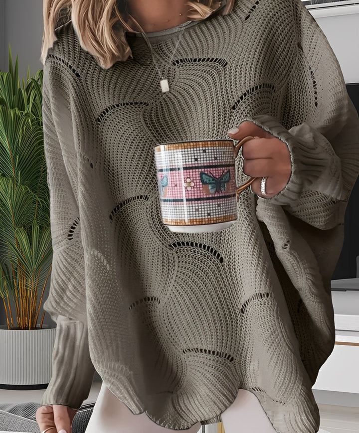 Kassandra - Stilvoller Damenpullover mit Ausschnitt