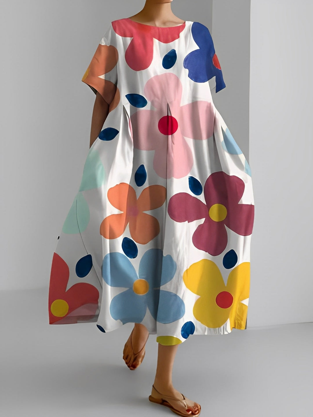Sherry - Schickes, locker sitzendes Damenkleid mit Muster