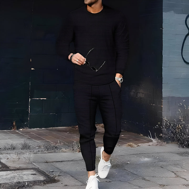 Dillan - Bequemes Slim-Fit-Set für Herren im Waffelstil