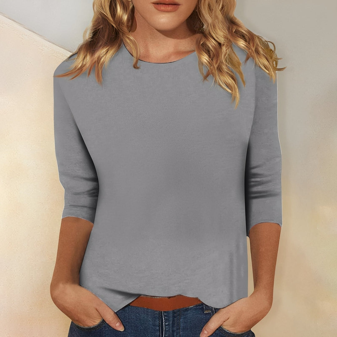 Katherina - Gemütliches Damen-Shirt mit langen Ärmeln und Rundhals