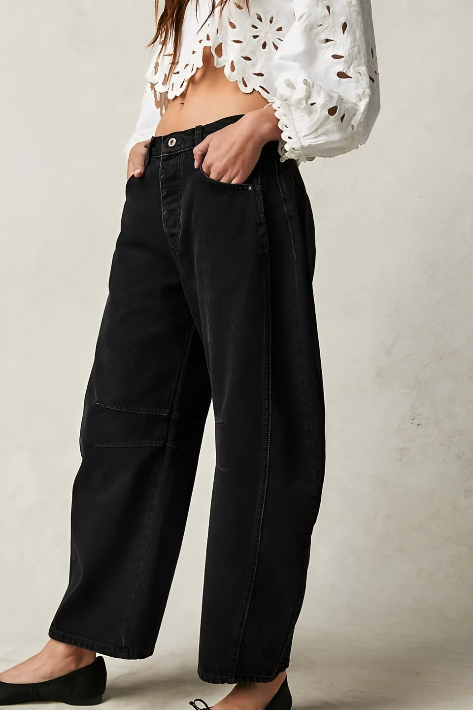 Adrienne - Klassische, weit geschnittene Barrel-Jeans für Frauen