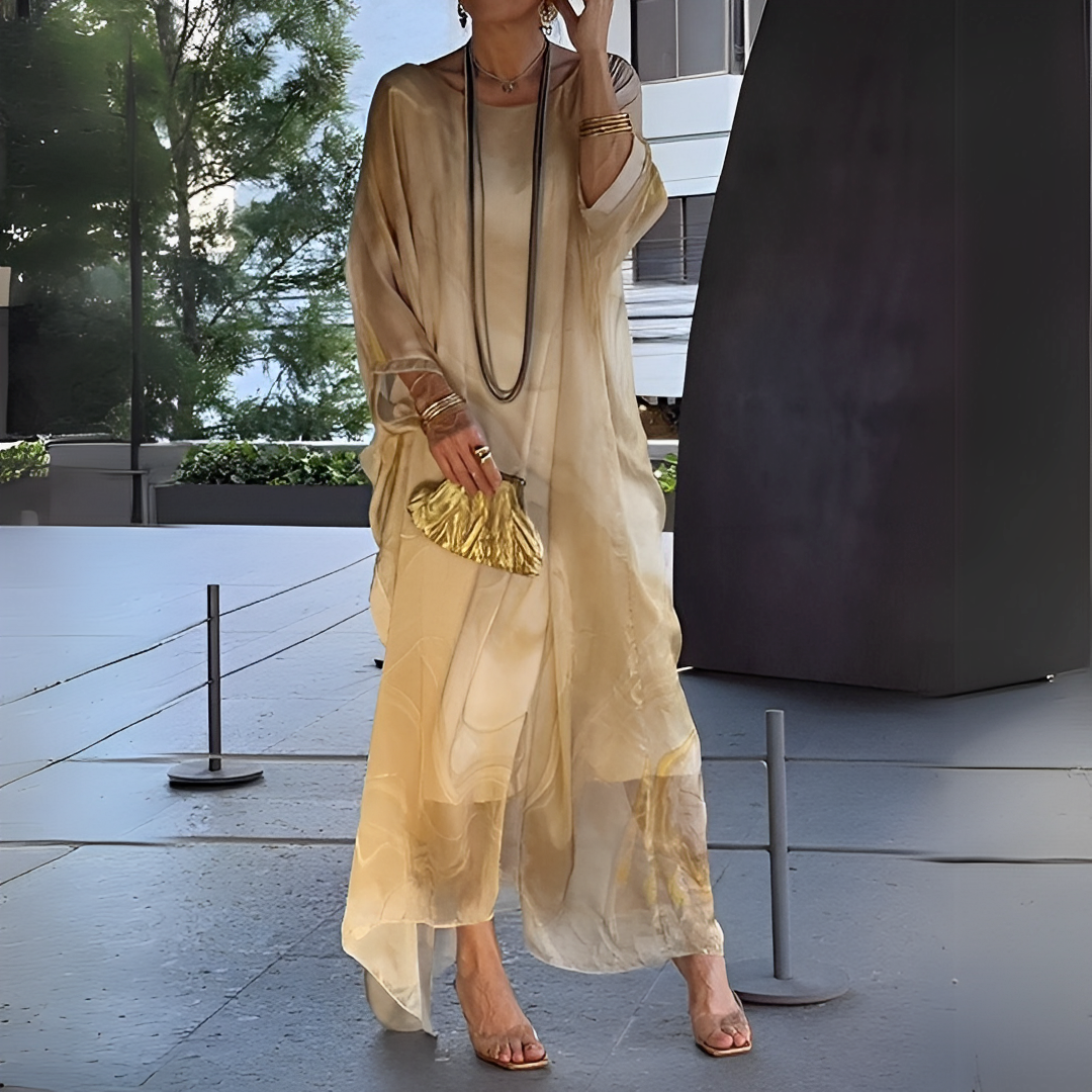 Emory - Zeitgemäßes Damenkleid aus Seidenchiffon