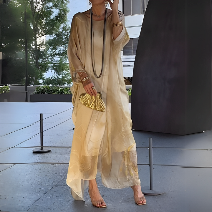 Emory - Zeitgemäßes Damenkleid aus Seidenchiffon
