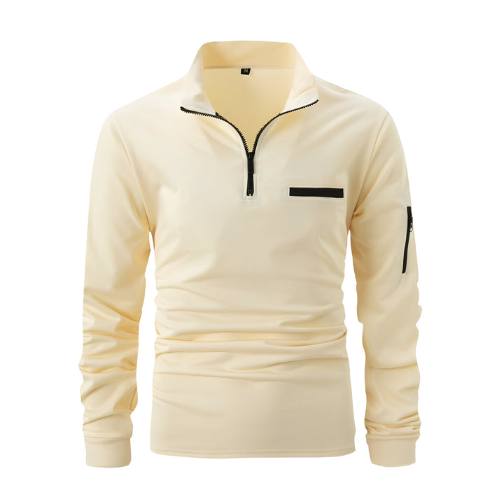 Lucian - Herren-Shirt mit Reißverschluss und Tasche für Freizeit