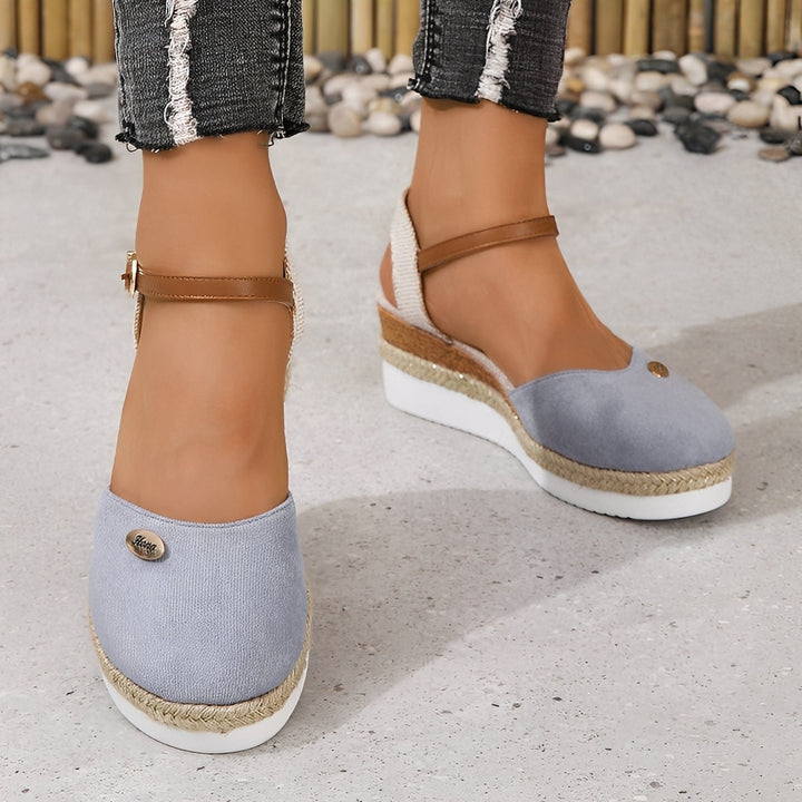 Elinor - Gemütliche Hanf-Keilsandalen für Damen