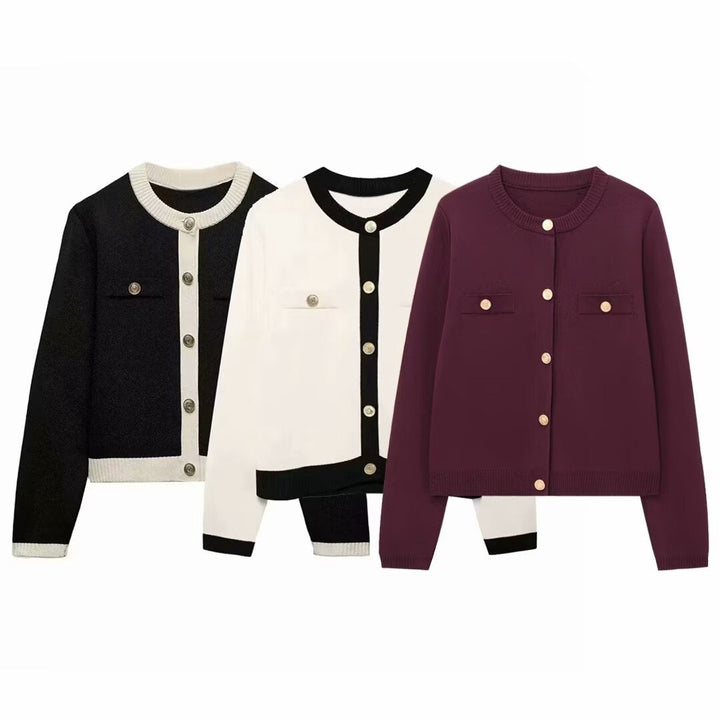 Vera - Slim-Fit Cardigan in Chic Doré