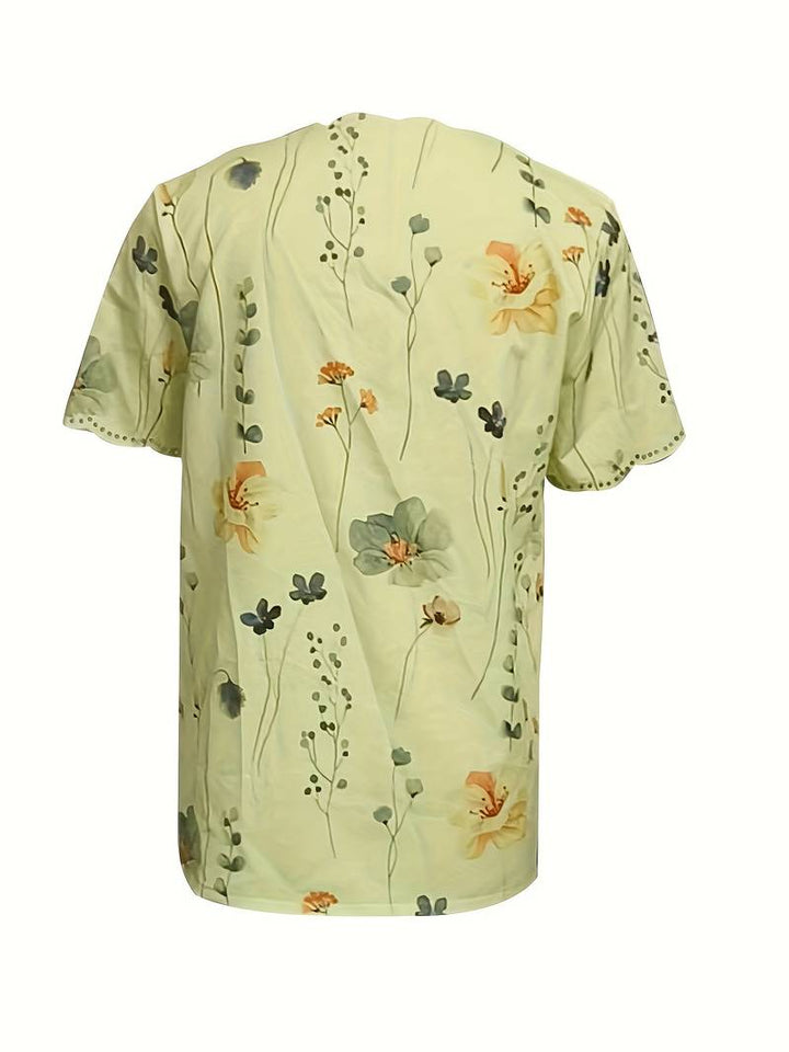 Alyana - Ausgestelltes Bluse mit Blumenmuster