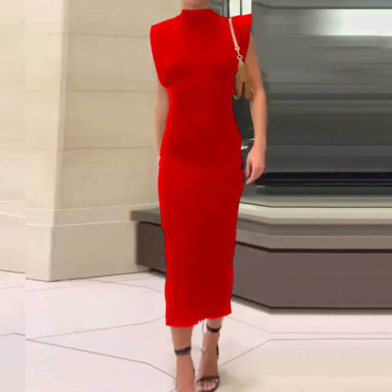 Krislyn - Das Einfache Einfarbige Kleid