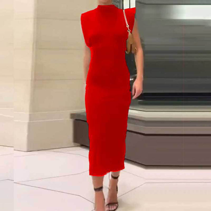 Krislyn - Das Einfache Einfarbige Kleid