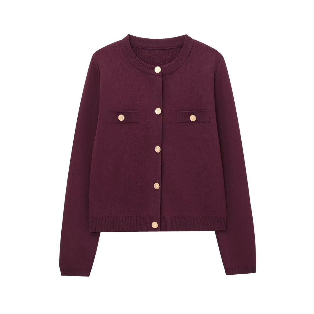Vera - Slim-Fit Cardigan in Chic Doré