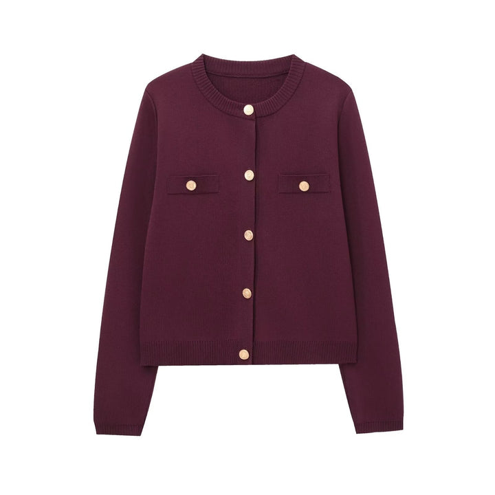 Vera - Slim-Fit Cardigan in Chic Doré