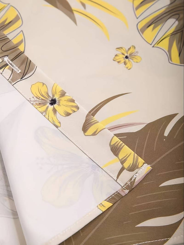 Calvin - Hemd- und Shorts-Set mit Lebendigem Blumenmuster