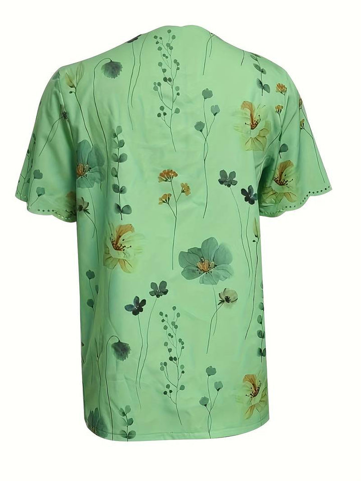Alyana - Ausgestelltes Bluse mit Blumenmuster