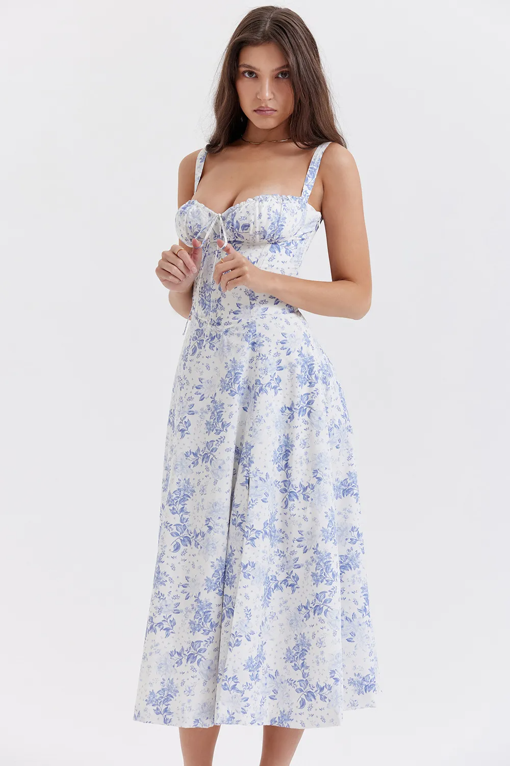 Chelsy – Bustier-Sommerkleid mit Blumenmuster