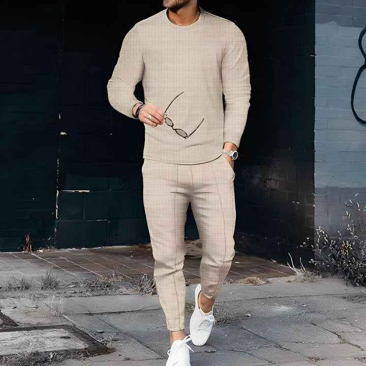 Dillan - Bequemes Slim-Fit-Set für Herren im Waffelstil