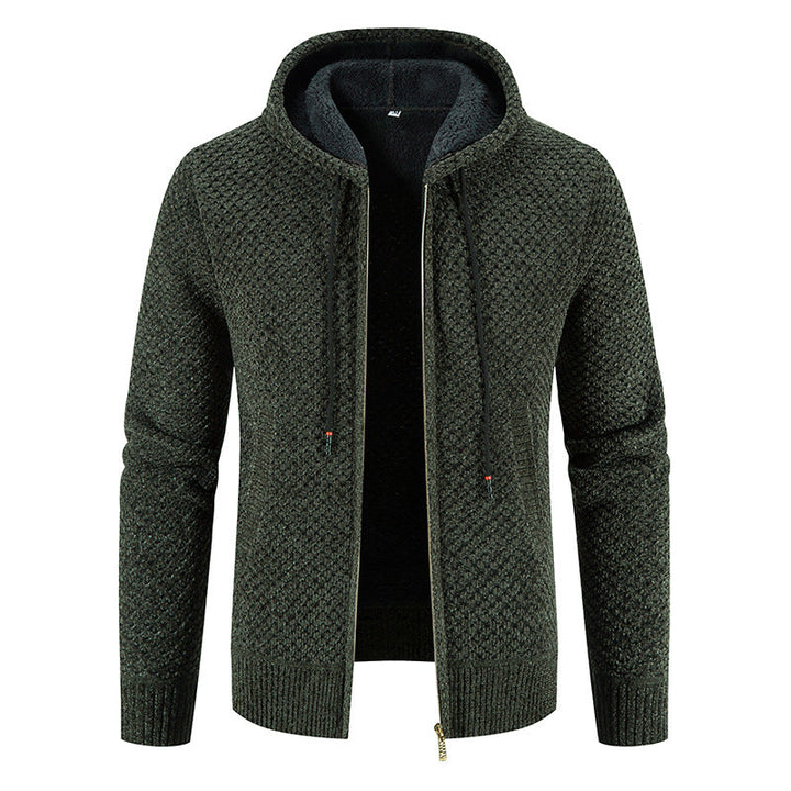 Reynard - Eleganter Fleece-Cardigan mit Kapuze für Herren
