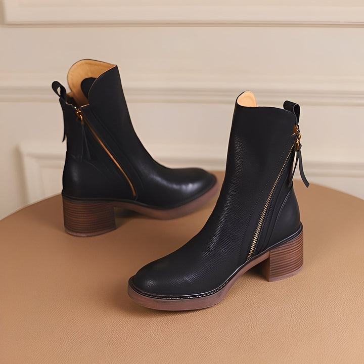 Pamella - Klassische Damen-Lederstiefel