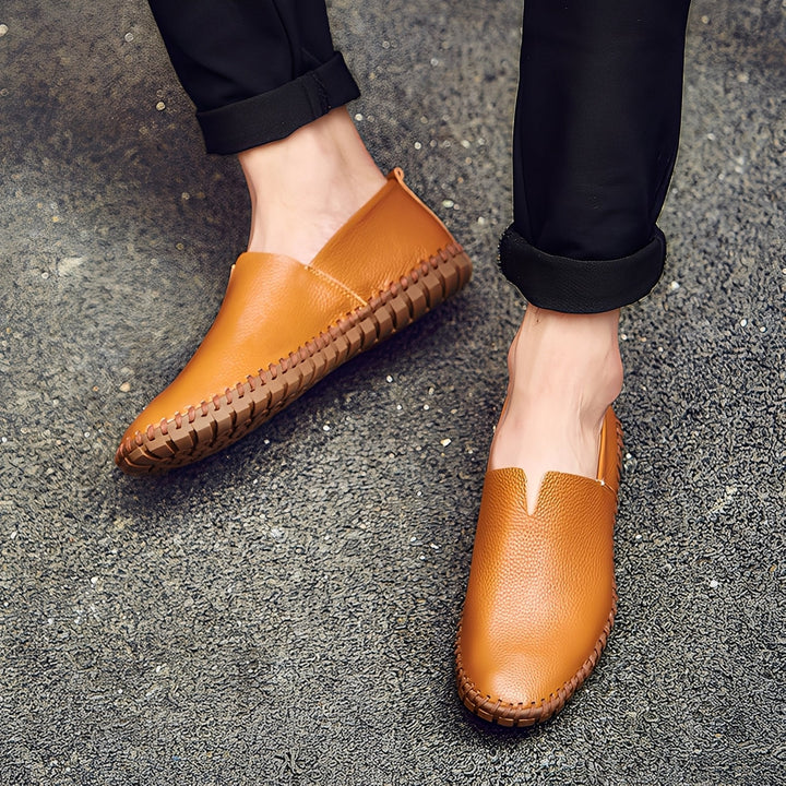 Neville - Schicke Leder-Slipper für Männer